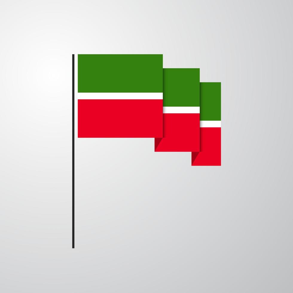 tatarstan wehende flagge kreativer hintergrund vektor