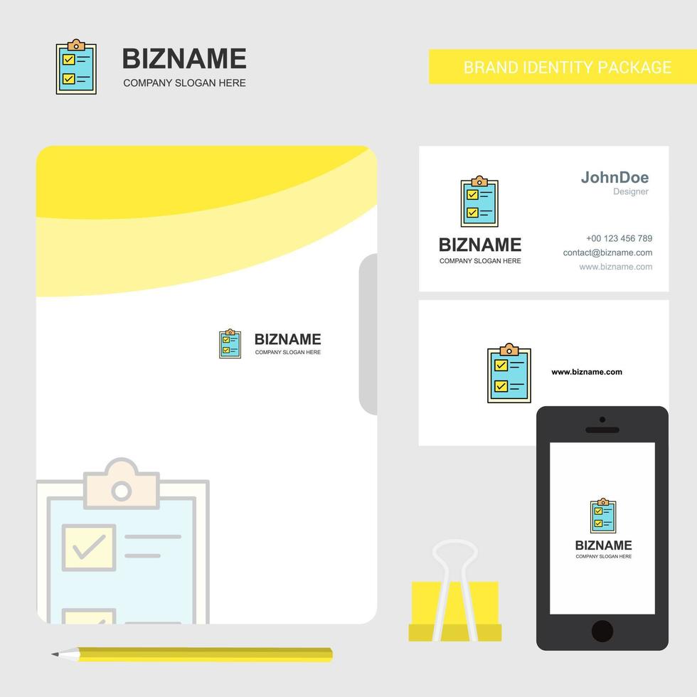 check list business logo file cover visitenkarte und mobile app design vektorillustration vektor