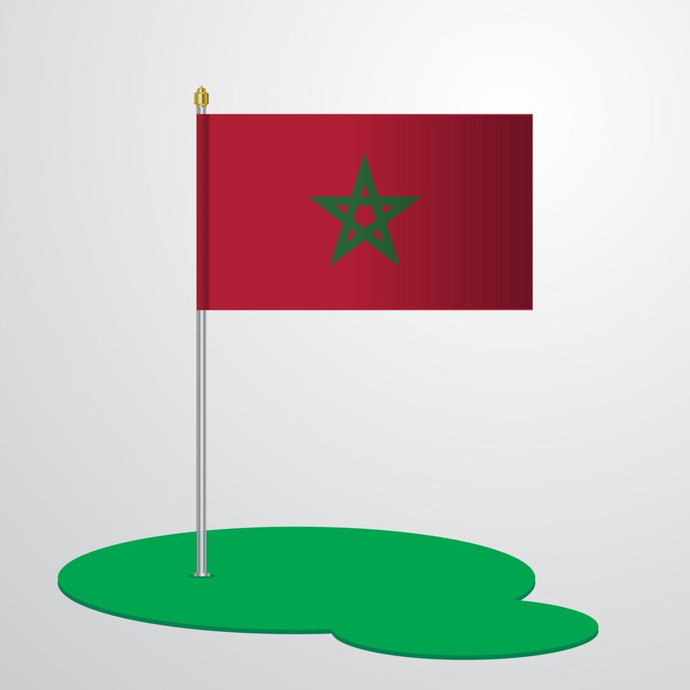 marocko flagga Pol vektor