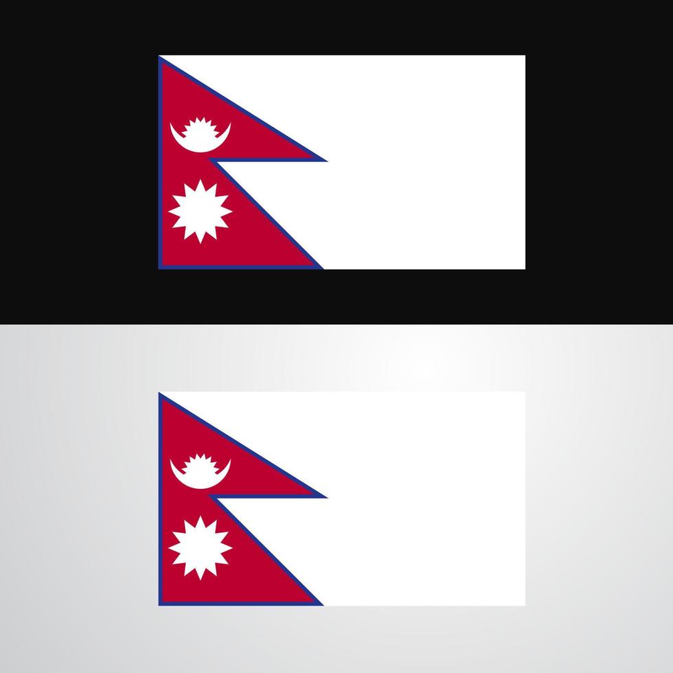 nepal flagga baner design vektor