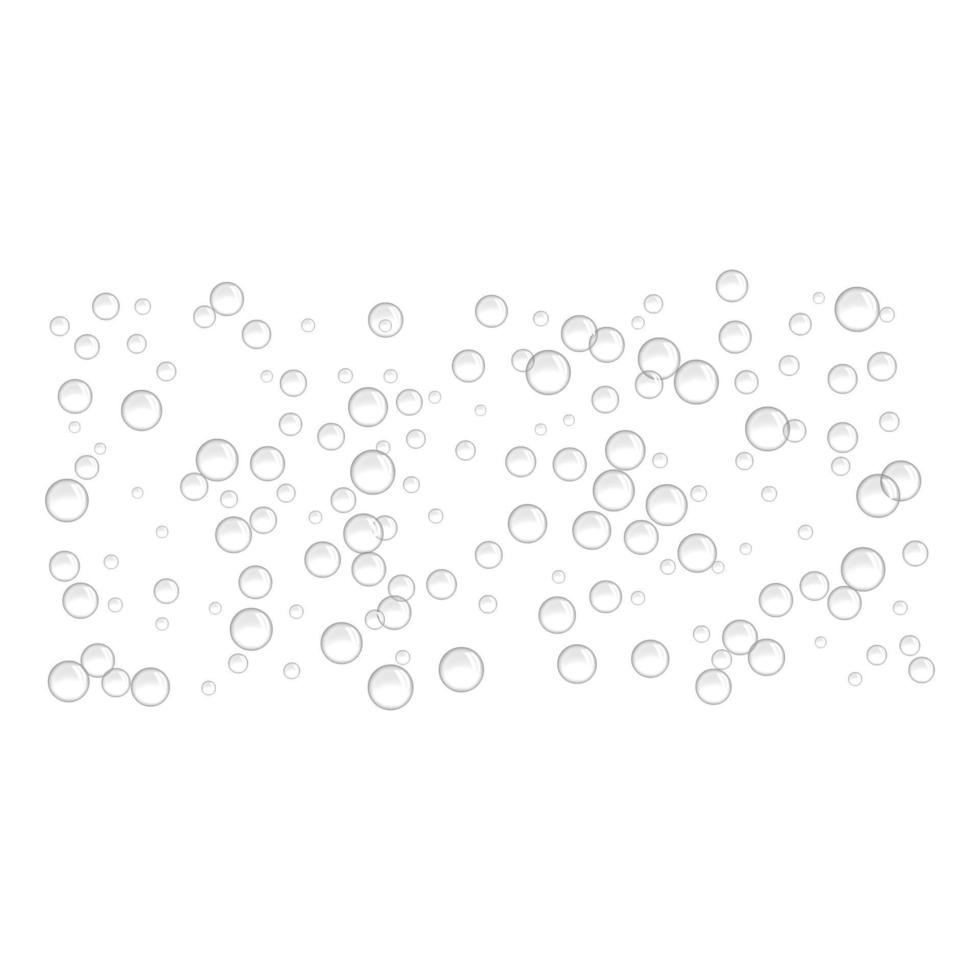 Unterwasserblasen-Symbol, realistischer Stil vektor