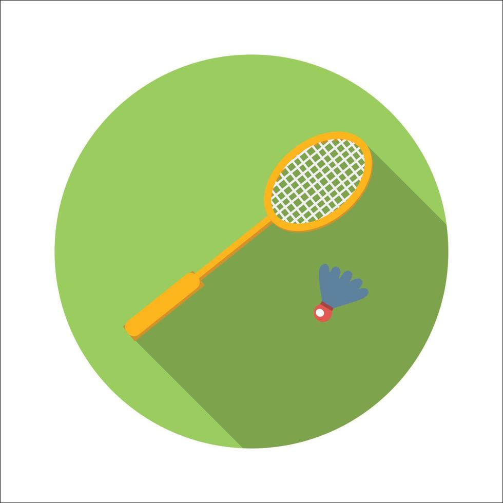 Badminton-Flachsymbol vektor