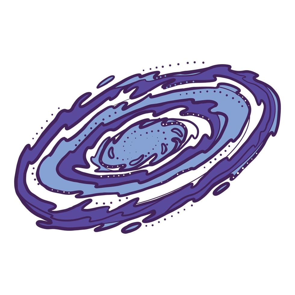 Galaxie-Symbol, handgezeichneter Stil vektor