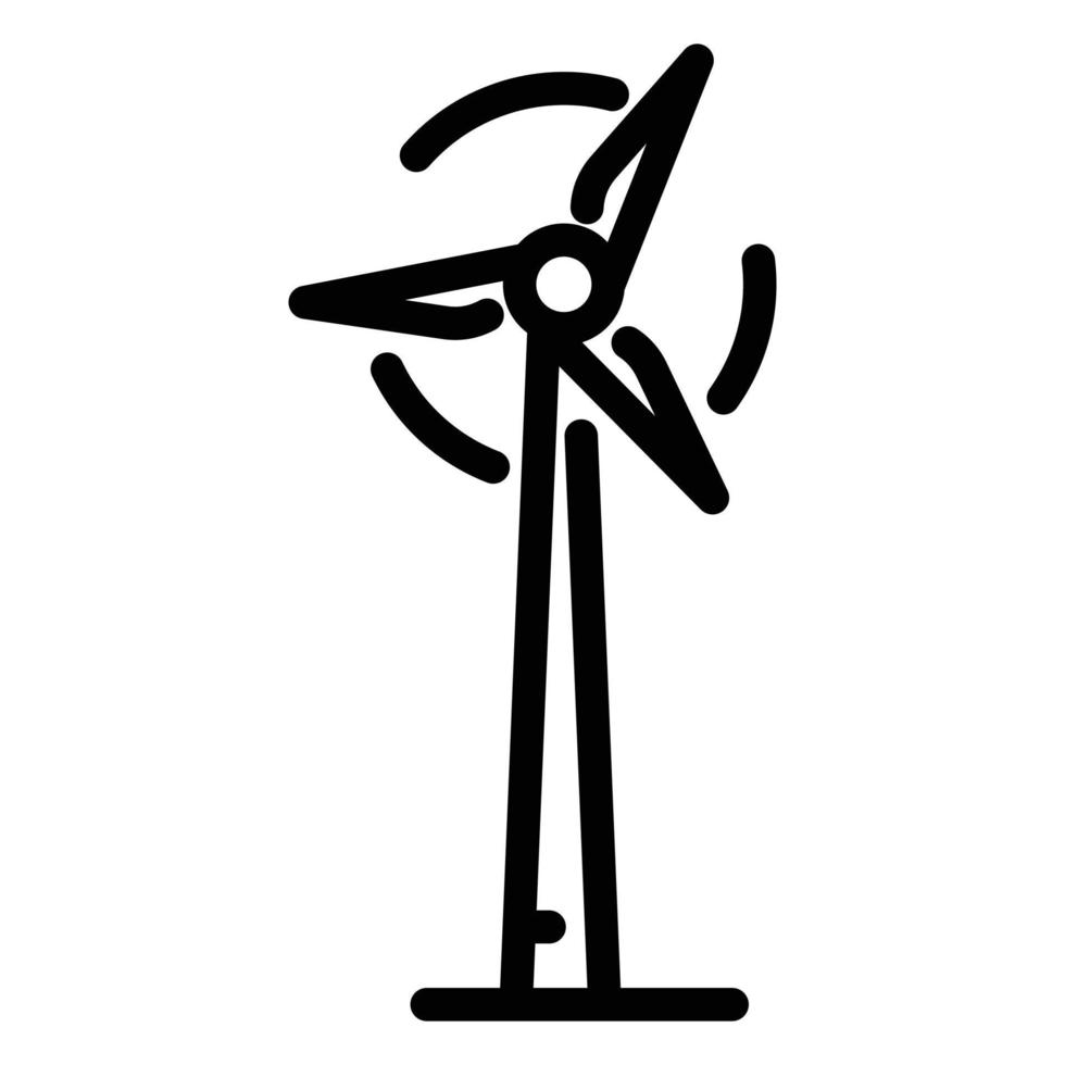 Windturbinensymbol, Umrissstil vektor