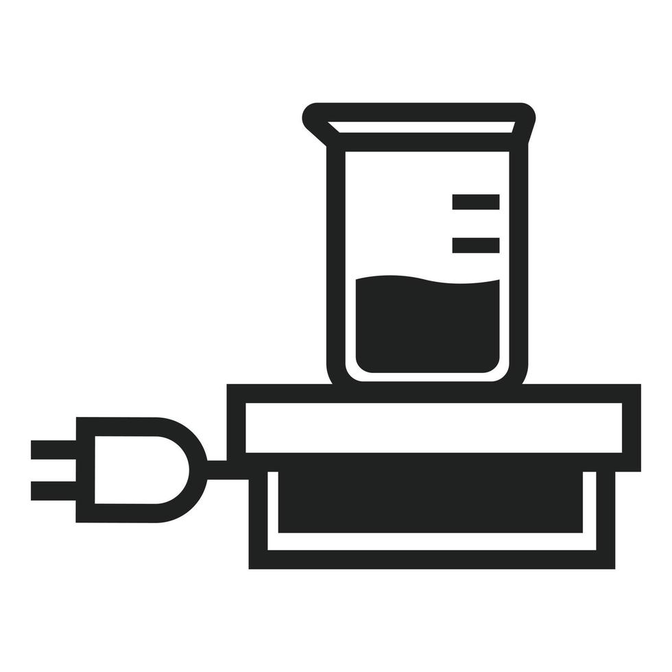 kemisk bägare ikon, enkel stil vektor