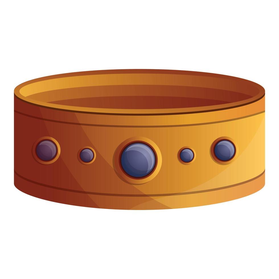 Gold-King-Ring-Symbol, Cartoon-Stil vektor