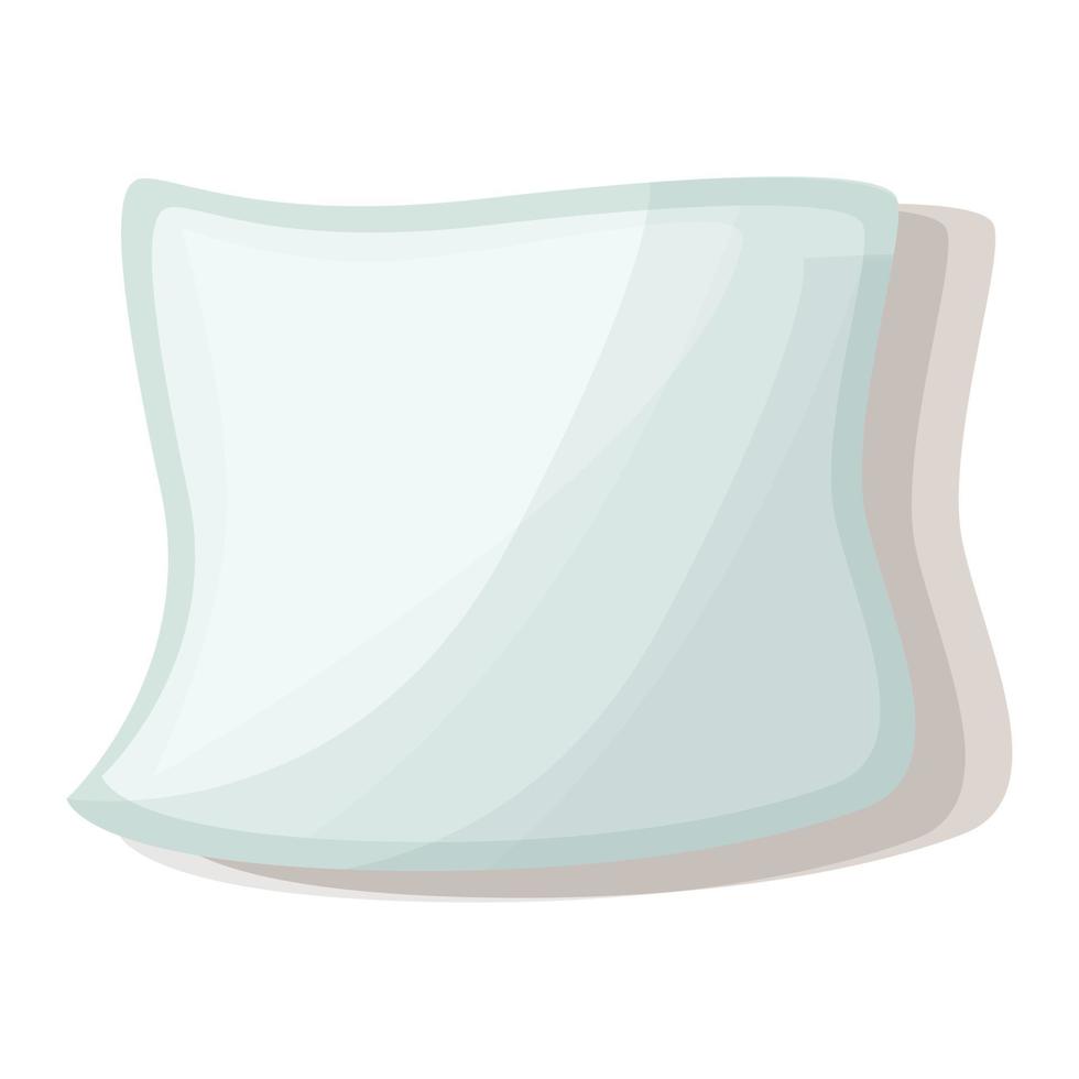weißes Kissen-Symbol, Cartoon-Stil vektor