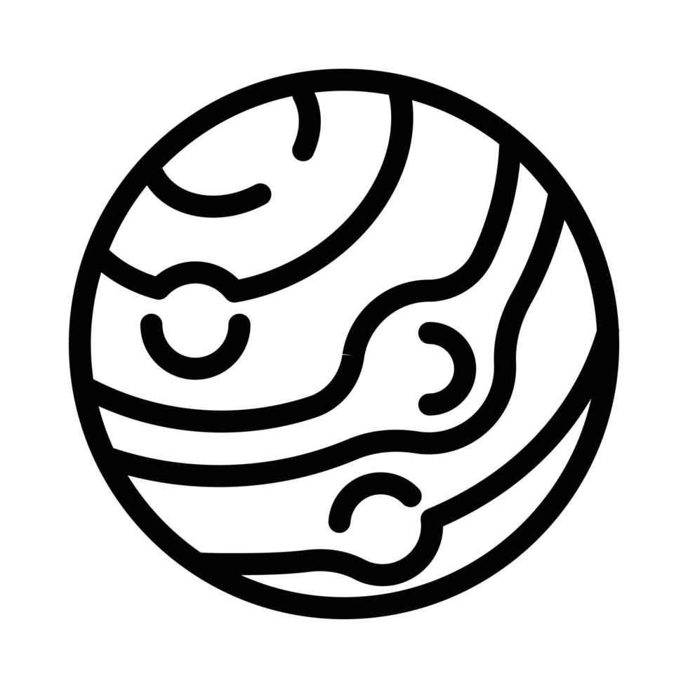 neptun planet ikon, översikt stil vektor