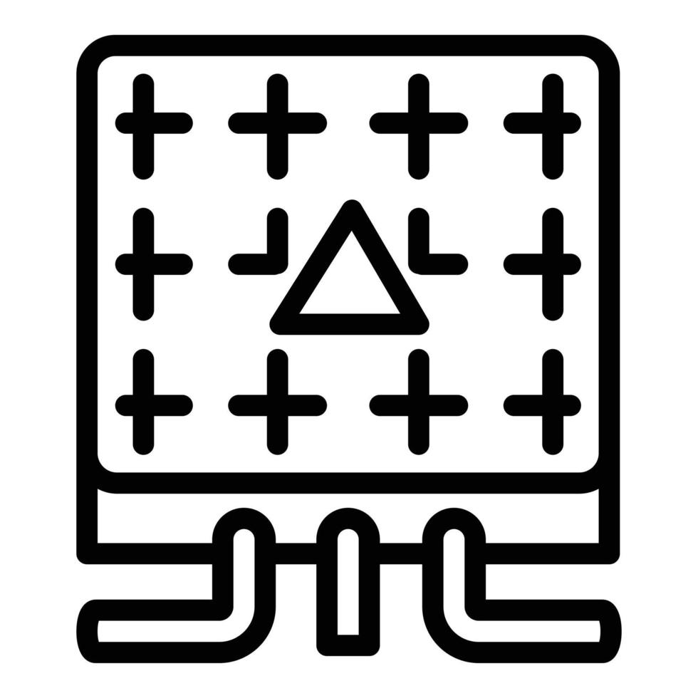 Symbol für elektrische Kommutatorbox, Umrissstil vektor