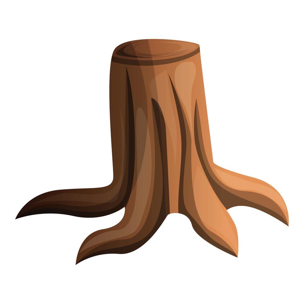 Waldstumpf-Baum-Symbol, Cartoon-Stil vektor