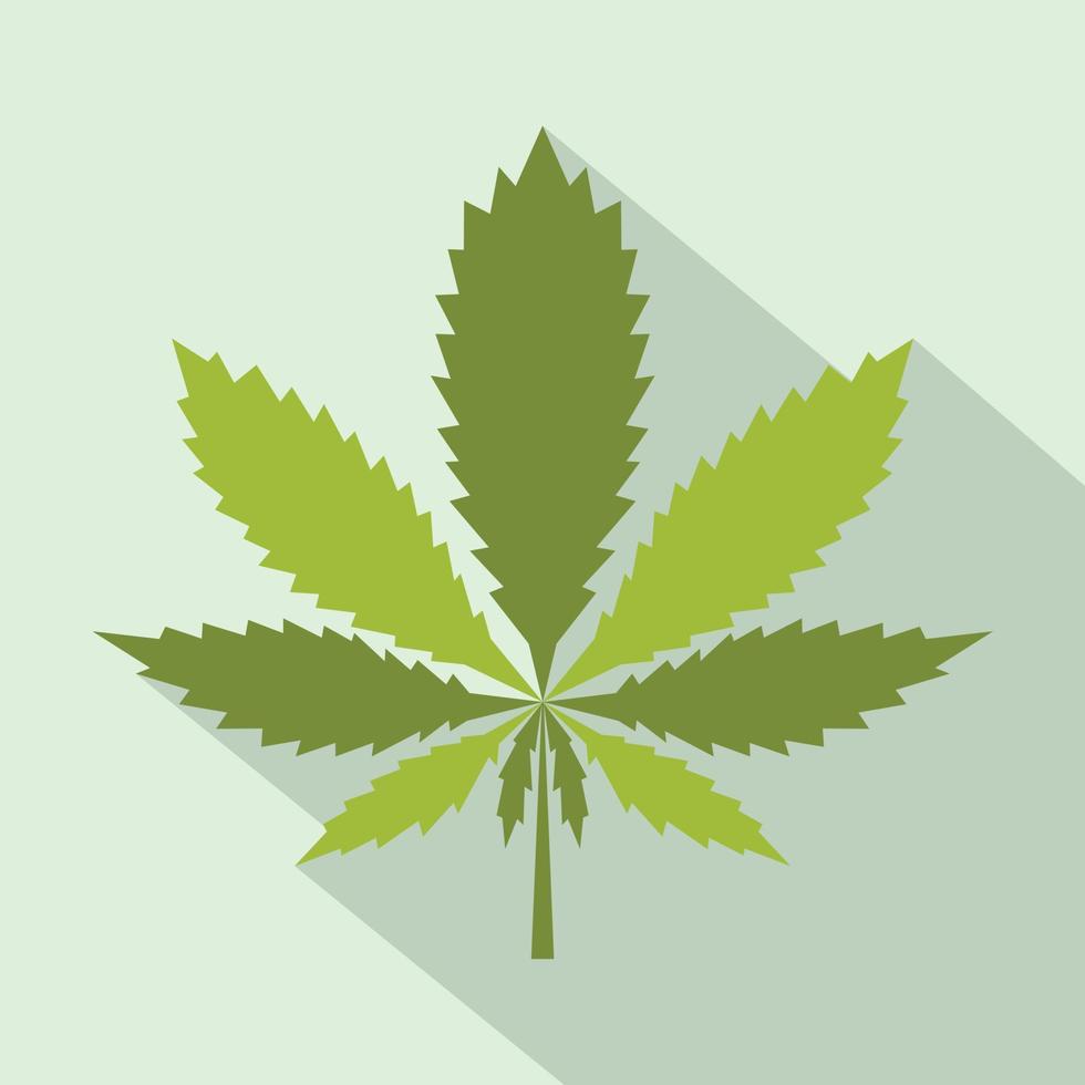 marijuana blad ikon, platt stil vektor