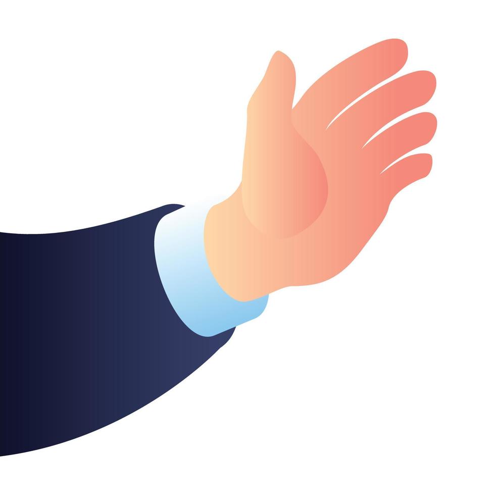 Geschäftsmann-Hand-Symbol, isometrischer Stil vektor