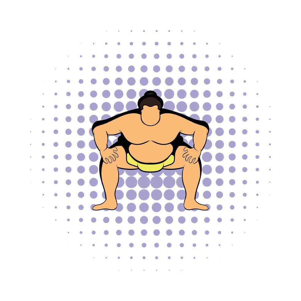 sumo brottare ikon, serier stil vektor