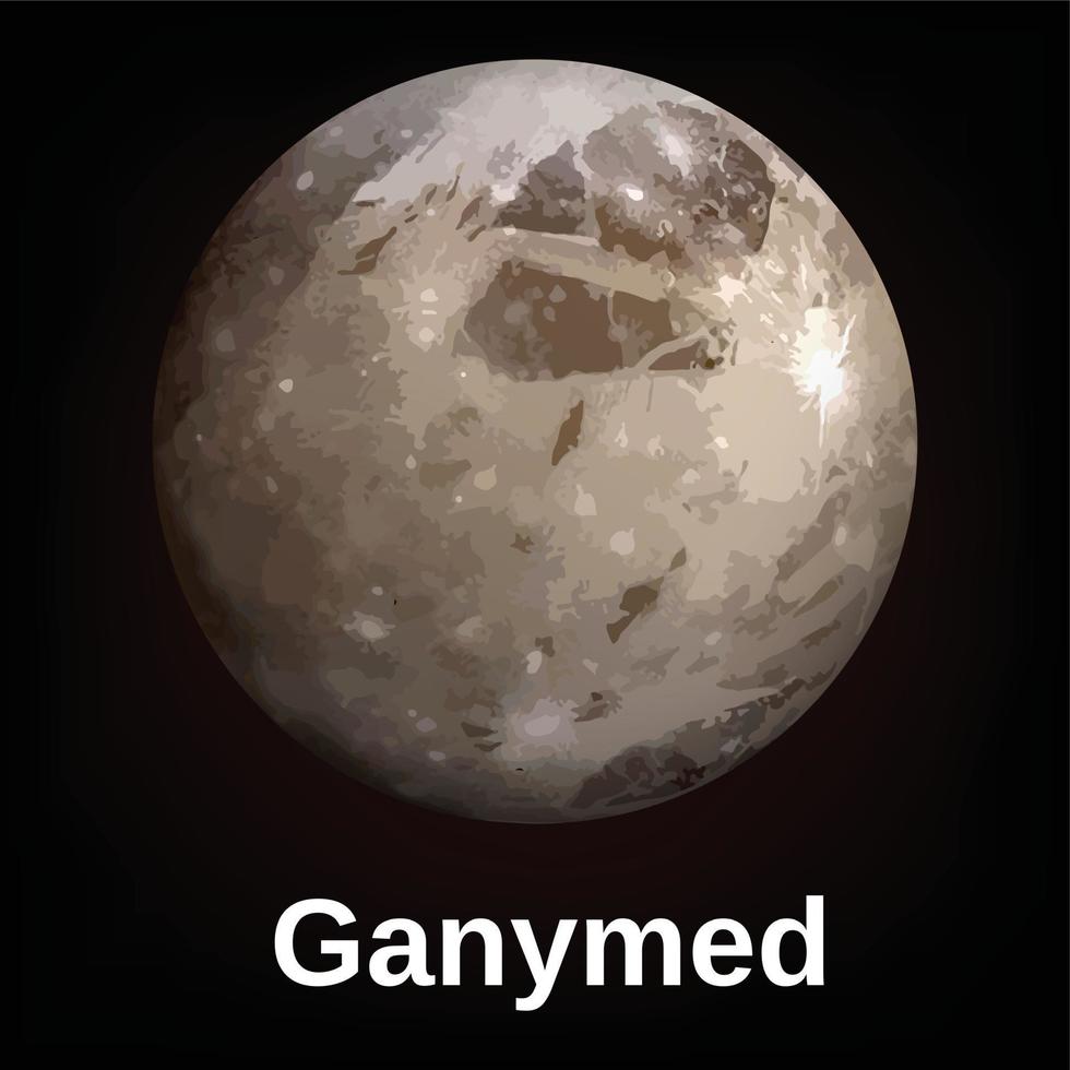 Ganymed-Symbol, realistischer Stil vektor