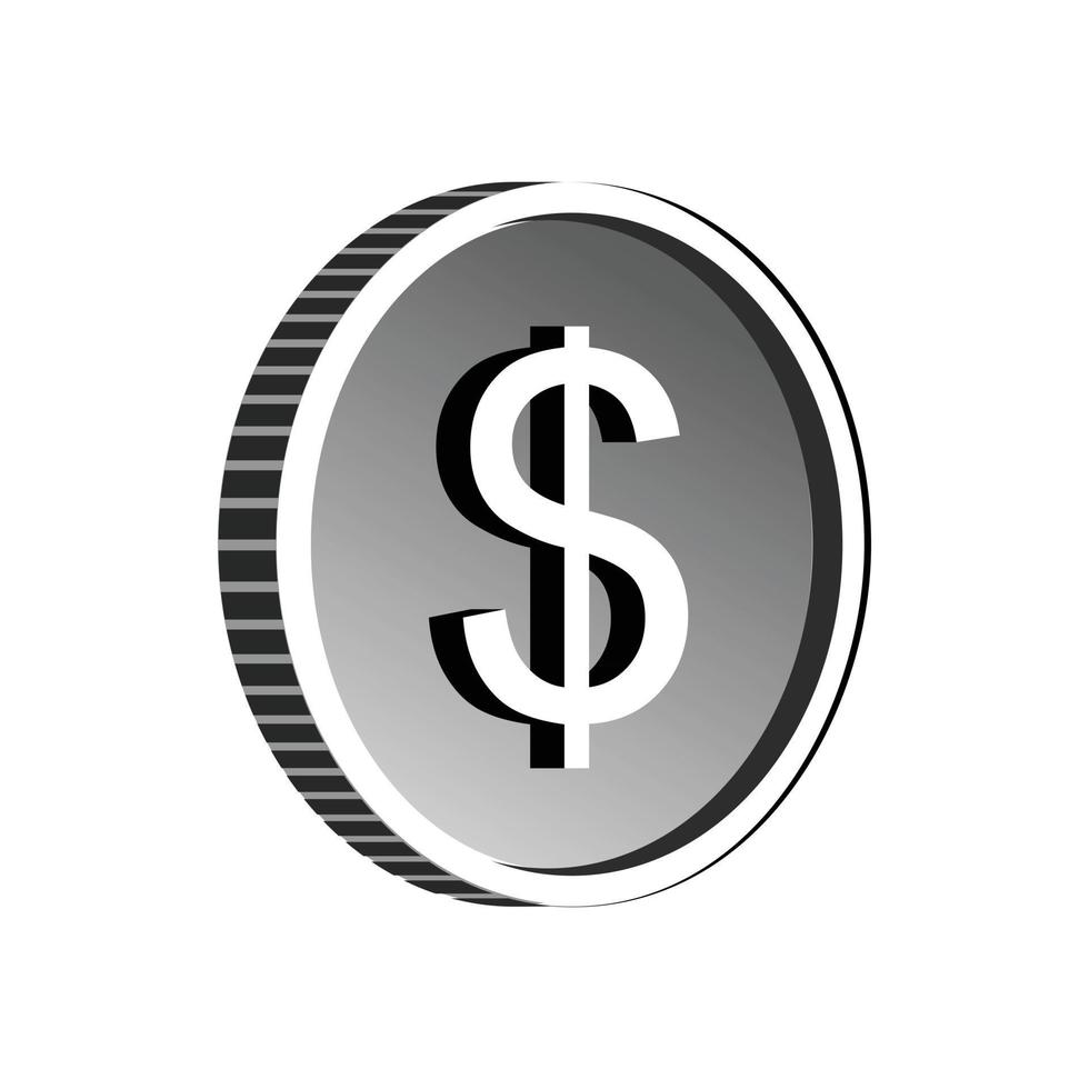 US-Dollar-Symbol, einfacher Stil vektor