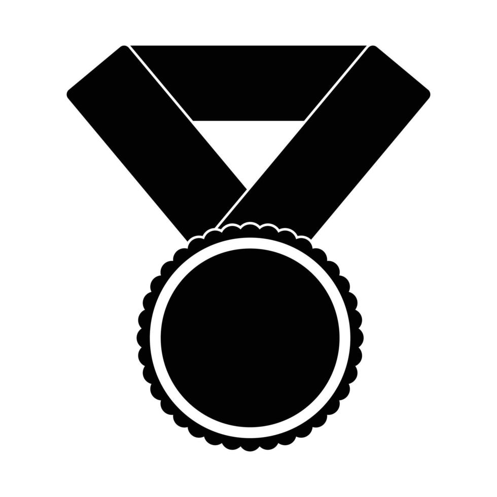 Medaille schwarzes einfaches Symbol vektor