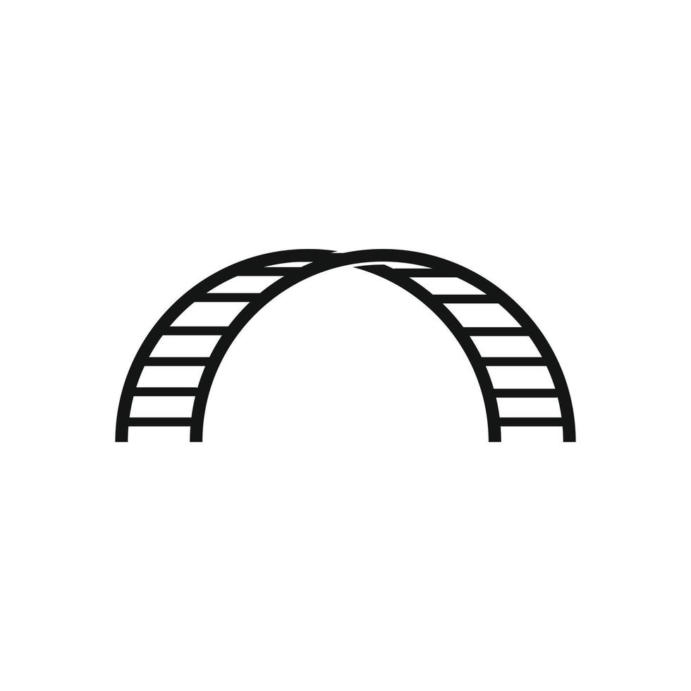 Treppensteigen schwarzes einfaches Symbol vektor