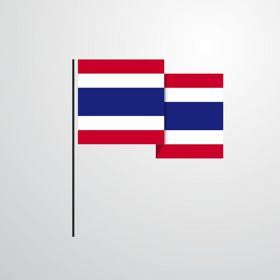 thailand wehende flaggendesignvektor vektor