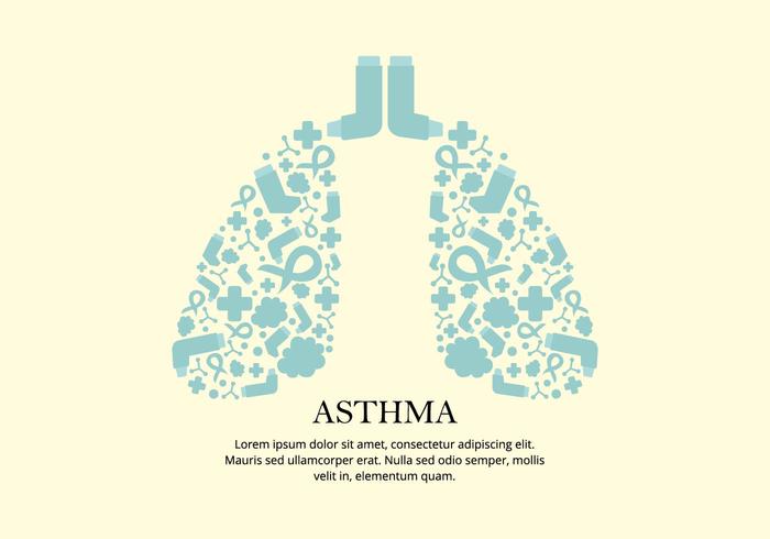 Astma Åtgärd Vector Bakgrund