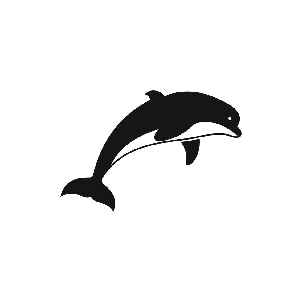 Delphin-Symbol, einfacher Stil vektor