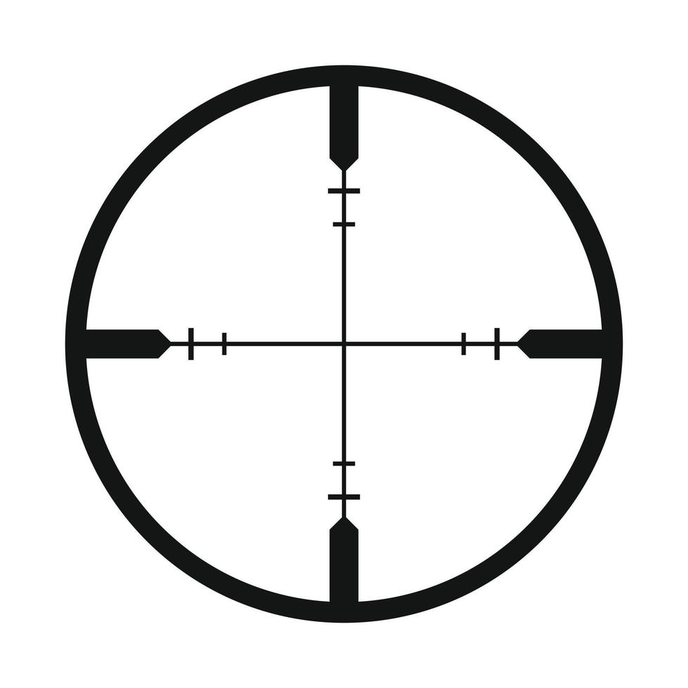 Fadenkreuz schwarzes einfaches Symbol vektor
