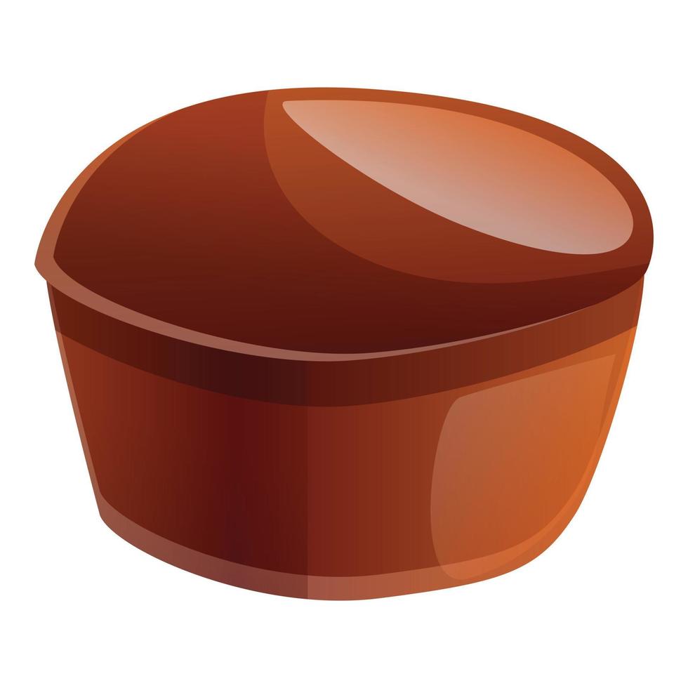 choklad bonbon ikon, tecknad serie stil vektor