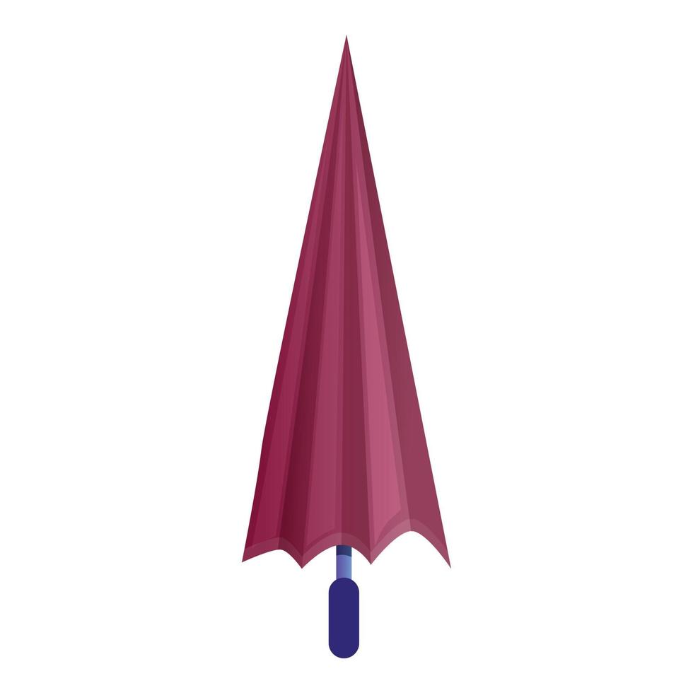 stängd paraply ikon, tecknad serie stil vektor