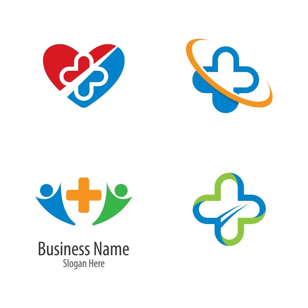 Logo-Set für die medizinische Versorgung vektor