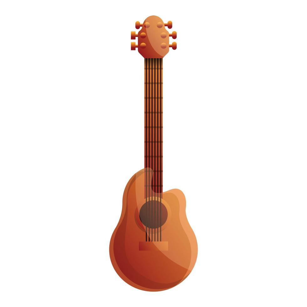 Brasilien akustisk gitarr ikon, tecknad serie stil vektor