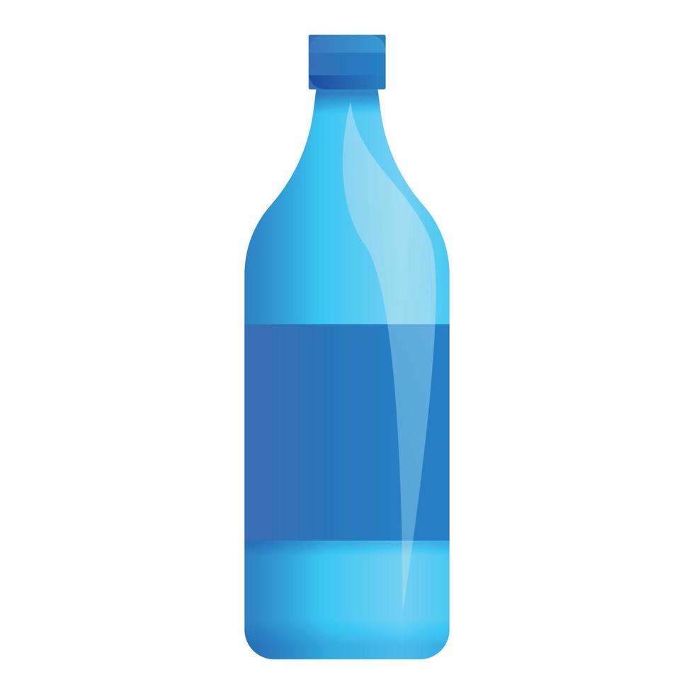 plast vatten flaska ikon, tecknad serie stil vektor