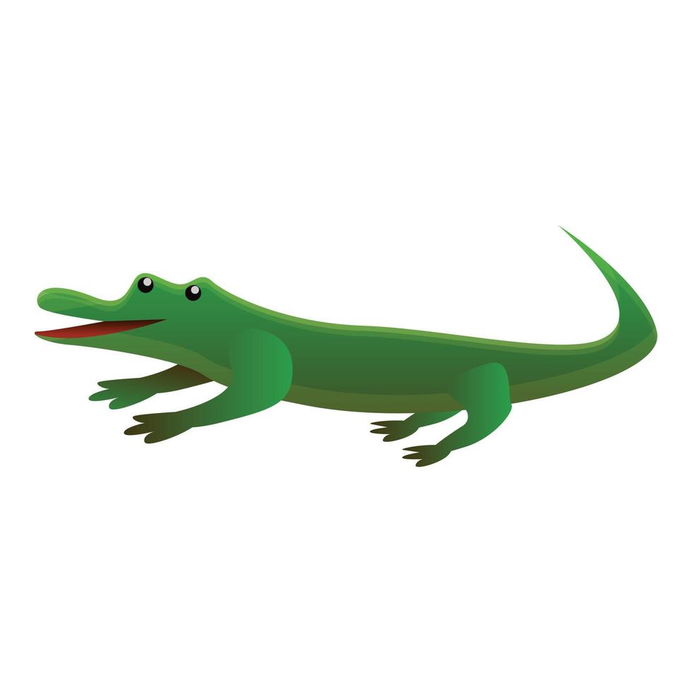 alligator ikon, tecknad serie stil vektor