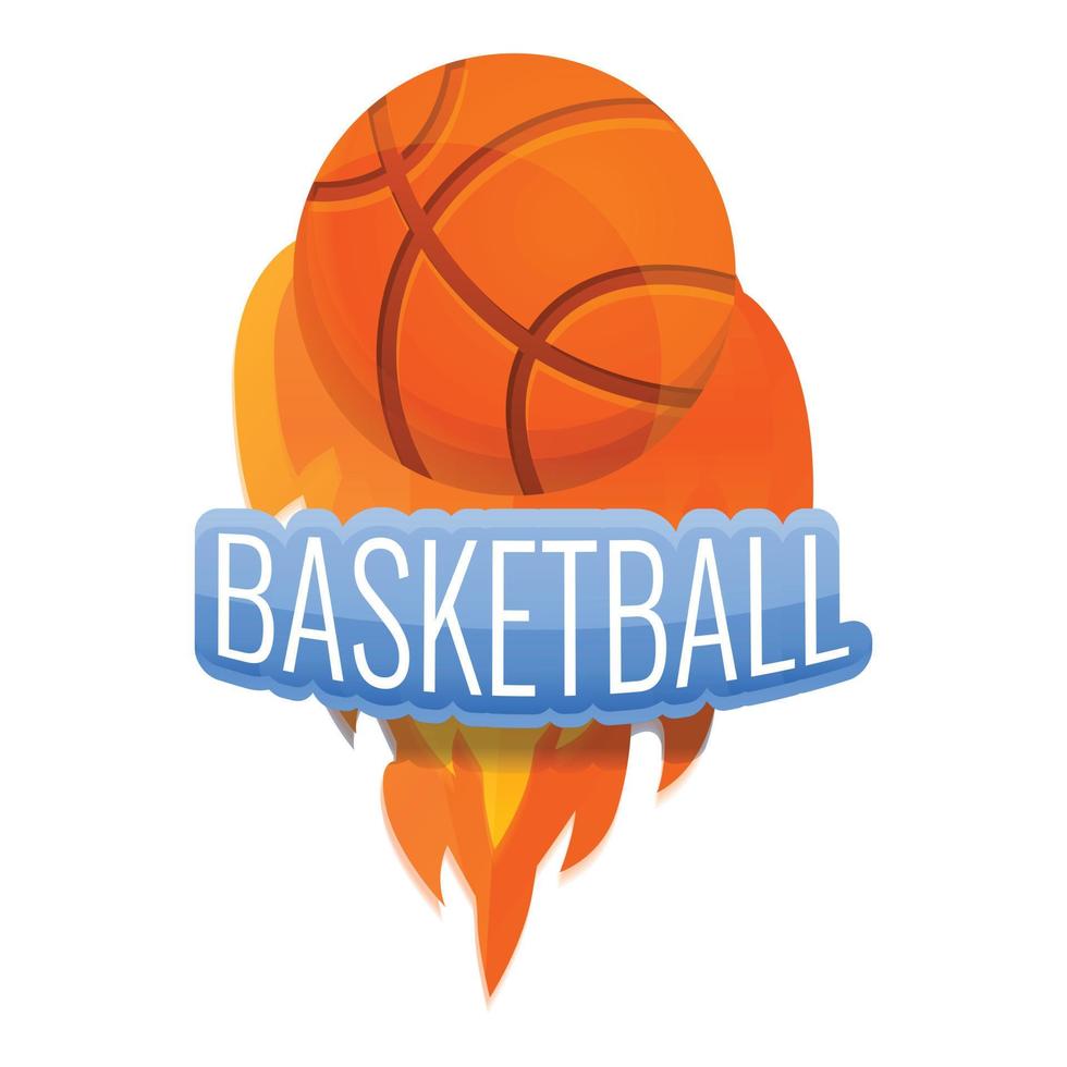 basketboll brand boll logotyp, tecknad serie stil vektor