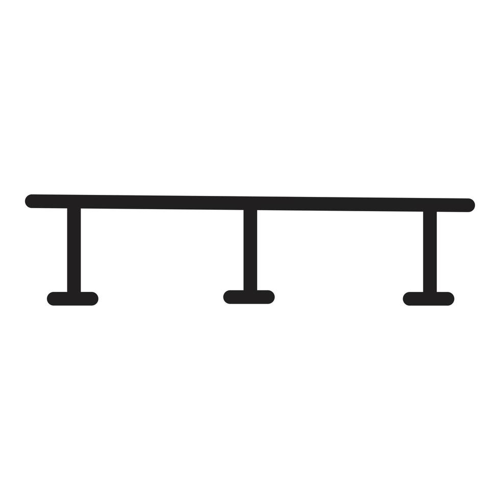 Skatepark-Bar-Symbol, einfacher Stil vektor