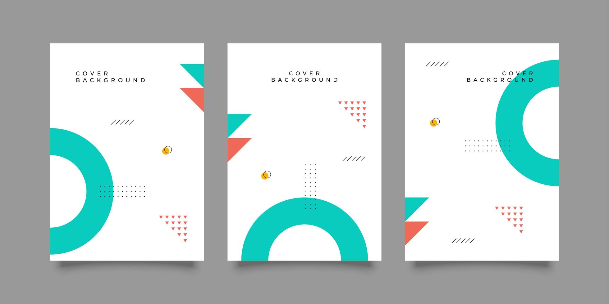 geometrische Form Corporate Report Cover Set vektor