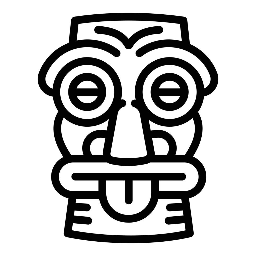 tropisk idol ikon, översikt stil vektor