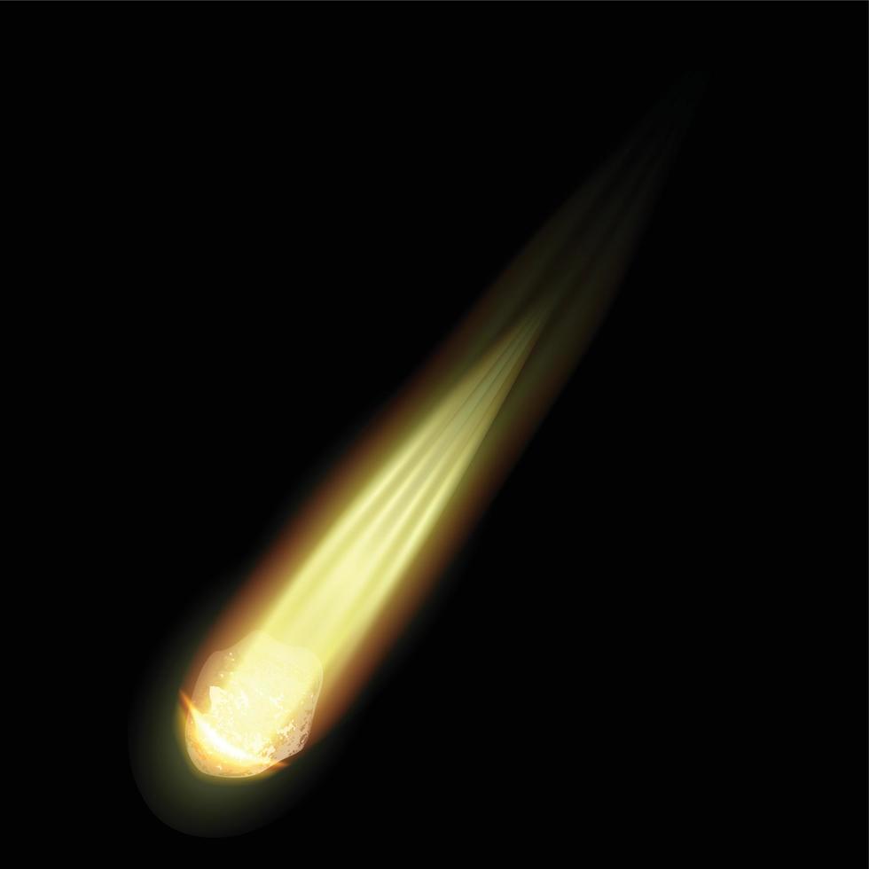 Meteoriten-Symbol, realistischer Stil vektor