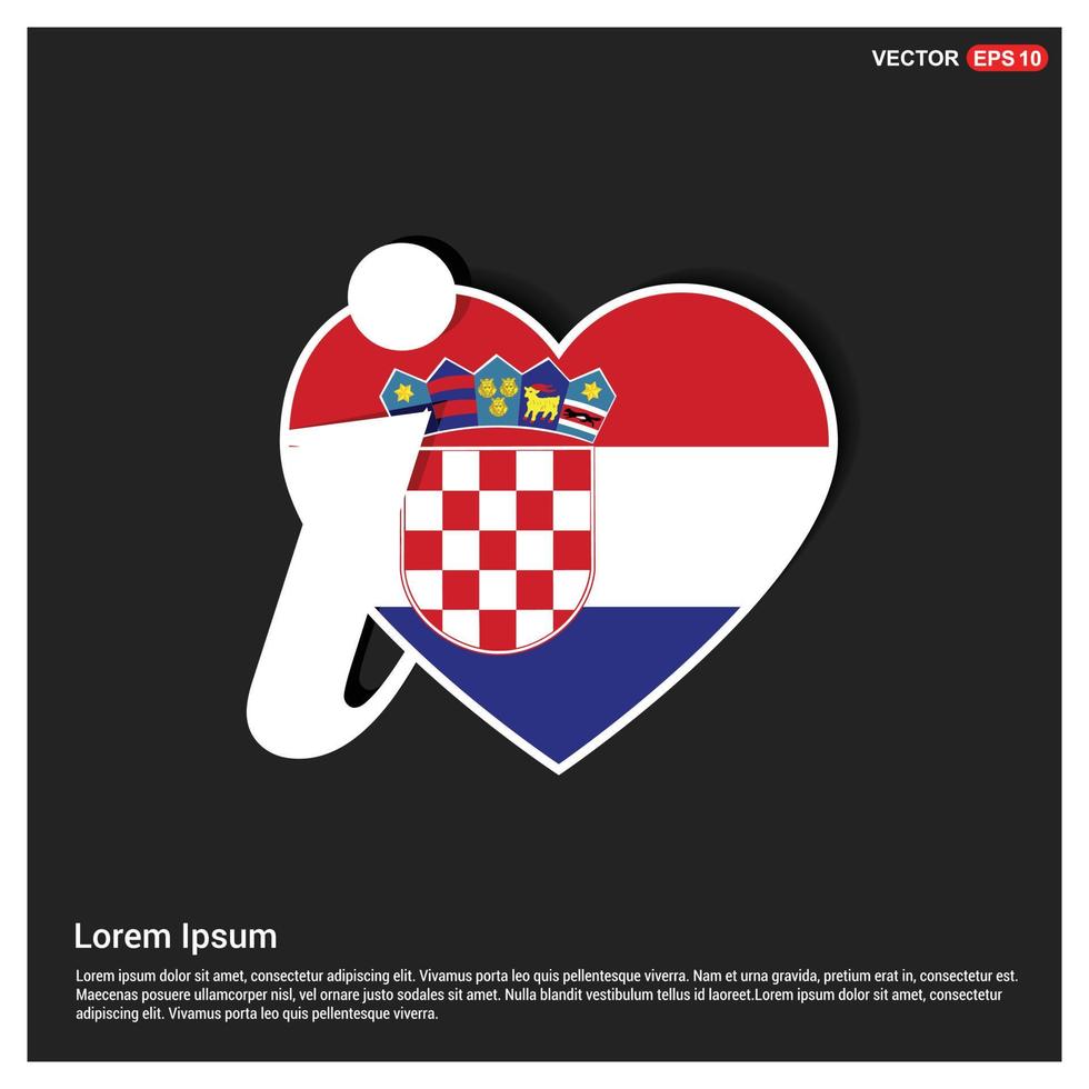 kroatien flagga design vektor