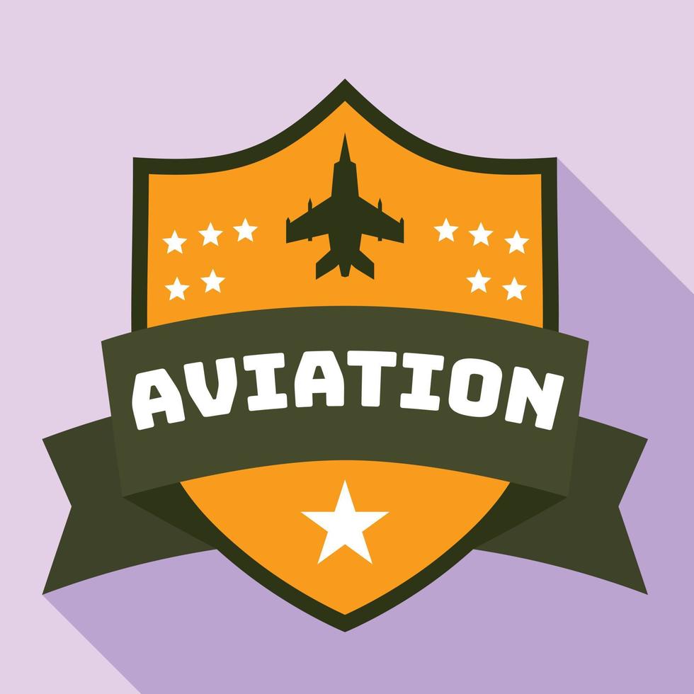 Aviation Star Logo, flacher Stil vektor