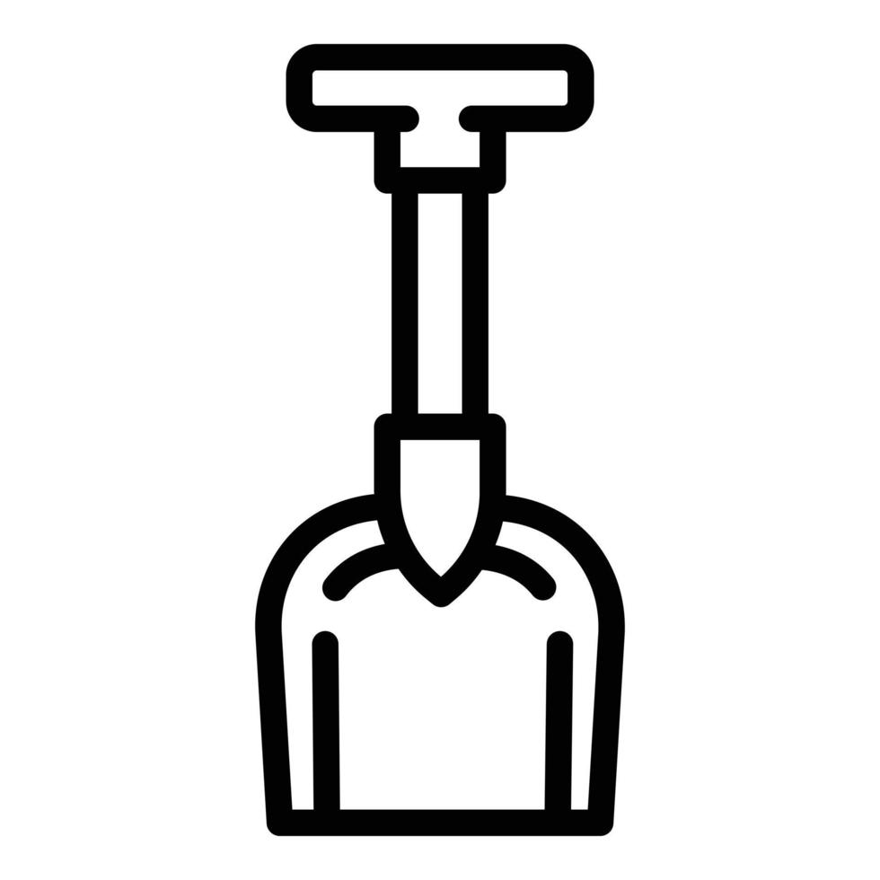 Lagerschaufel-Symbol, Umrissstil vektor