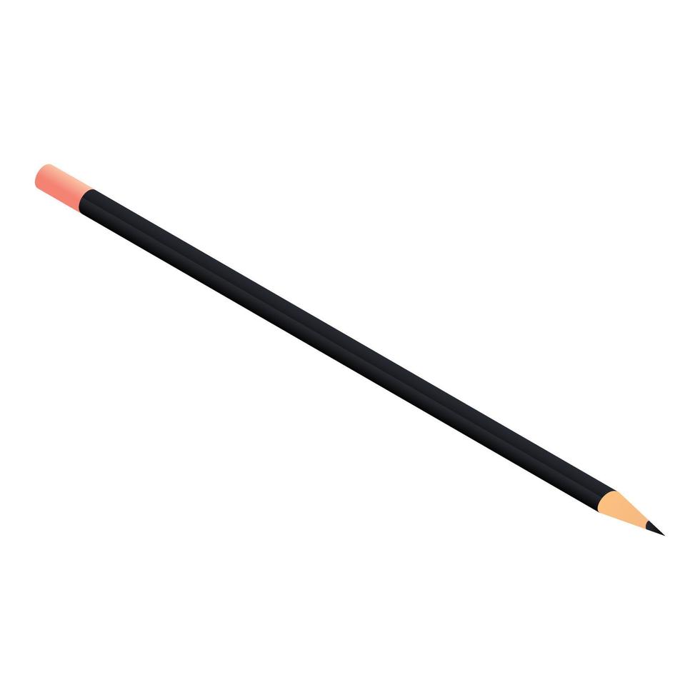 Bau-Bleistift-Symbol, isometrischer Stil vektor
