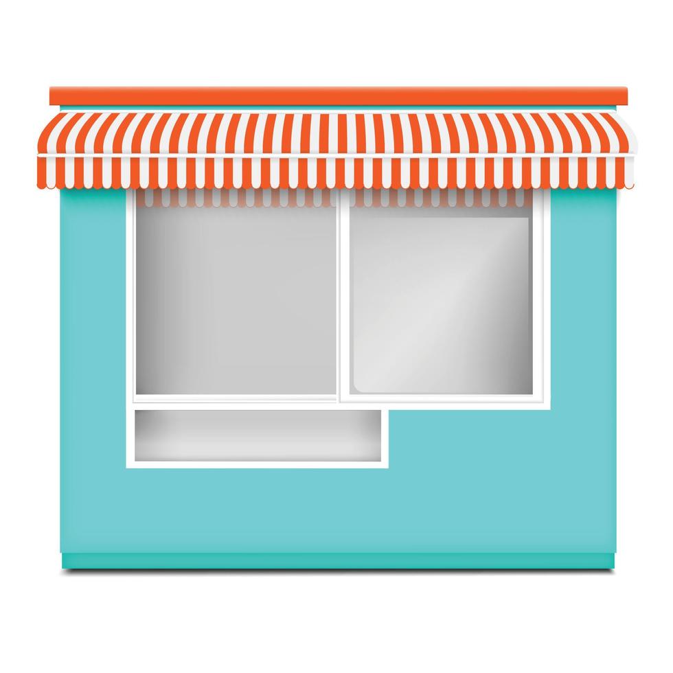 Street-Shop-Symbol, realistischer Stil vektor