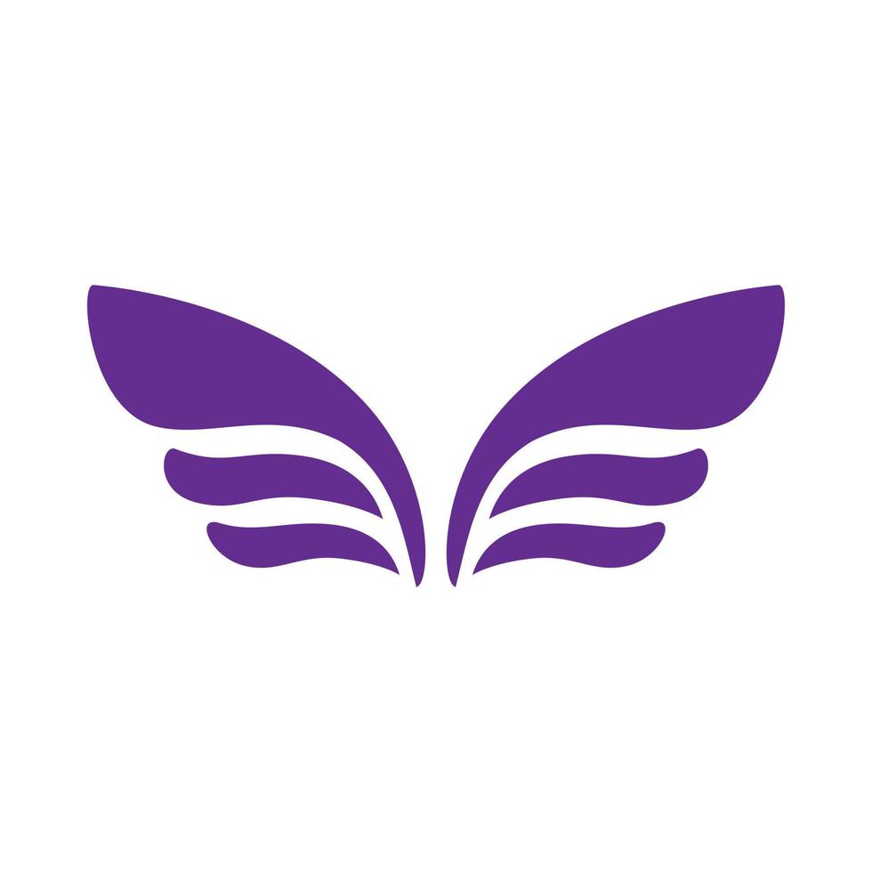 Flügel für Emblem-Design-Ikone, einfacher Stil vektor