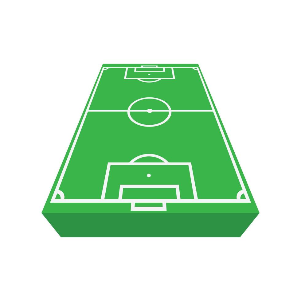 fotboll fält tecknad serie ikon vektor