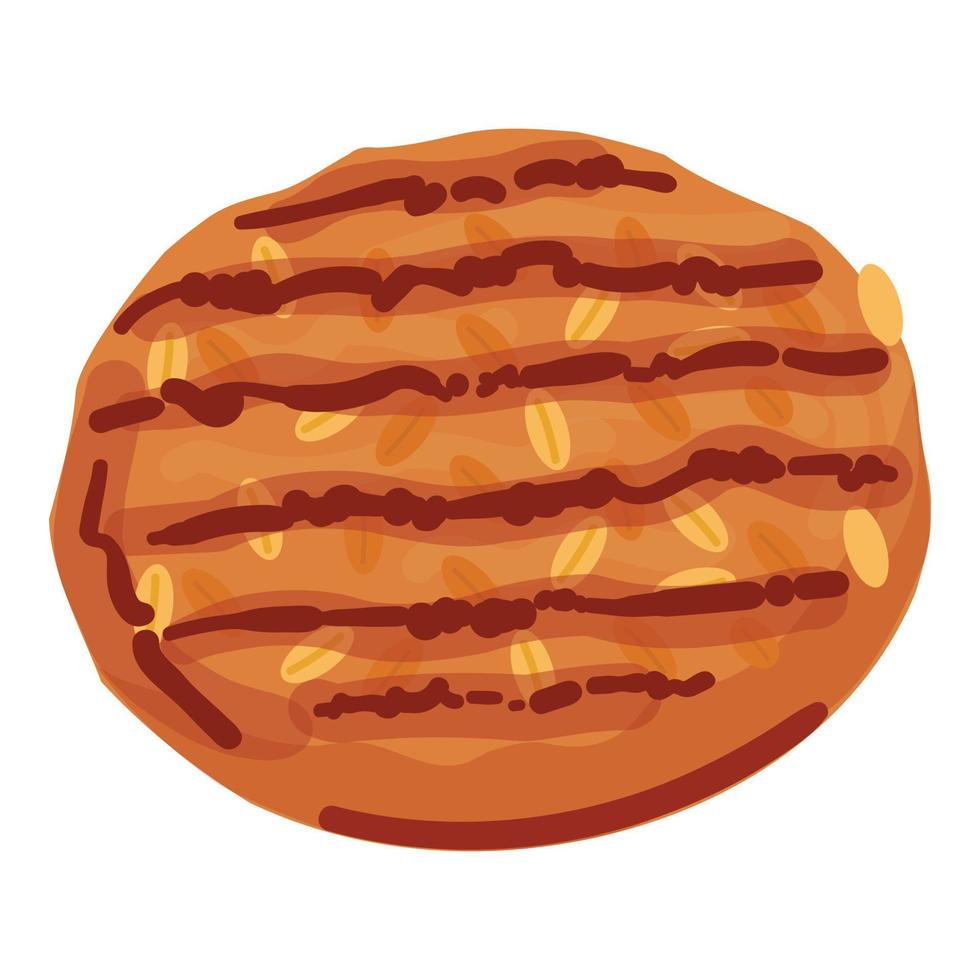 burger kotlett ikon tecknad serie vektor. ost bulle vektor