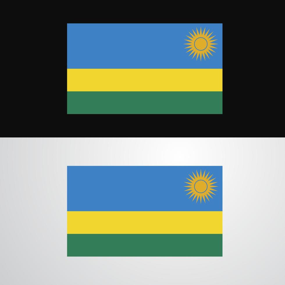 Ruanda-Flaggenbanner-Design vektor