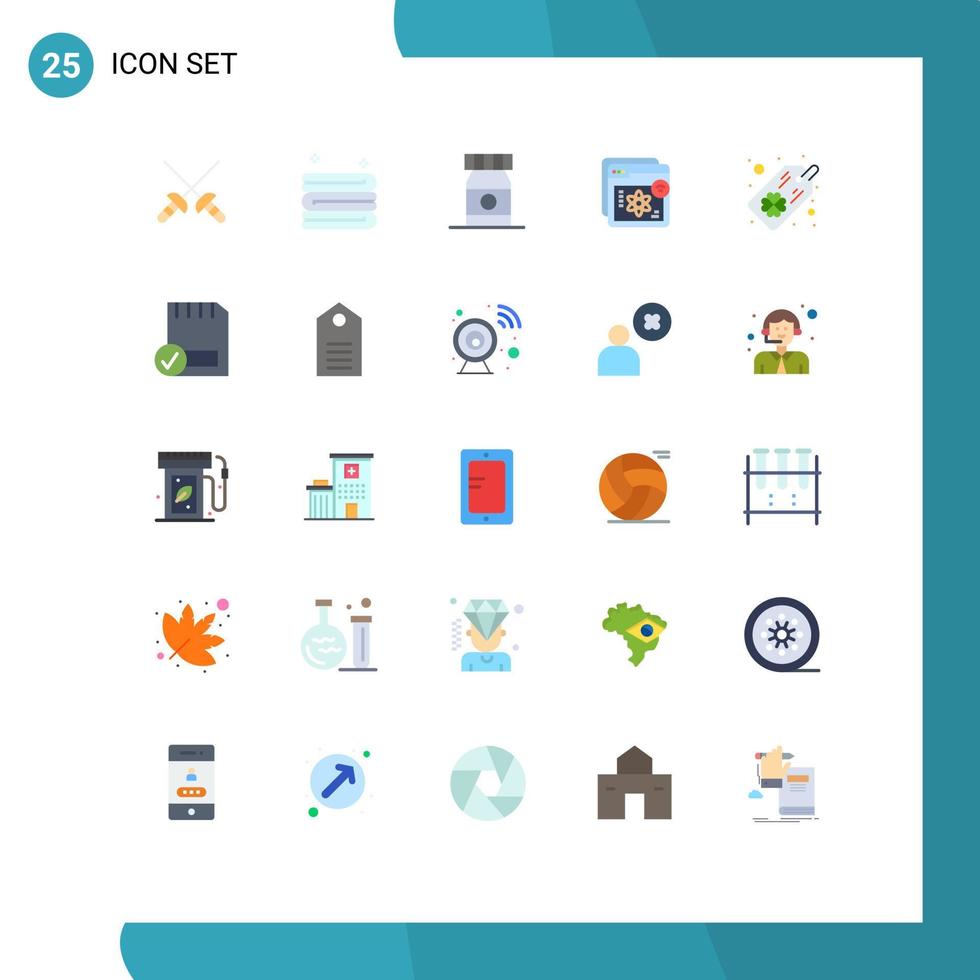 uppsättning av 25 modern ui ikoner symboler tecken för fyra blad klöver märka medicin inlärning inlärning redigerbar vektor design element