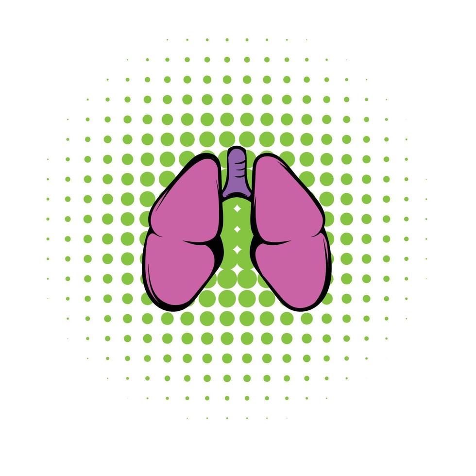 Ikone der menschlichen Lunge, Comic-Stil vektor