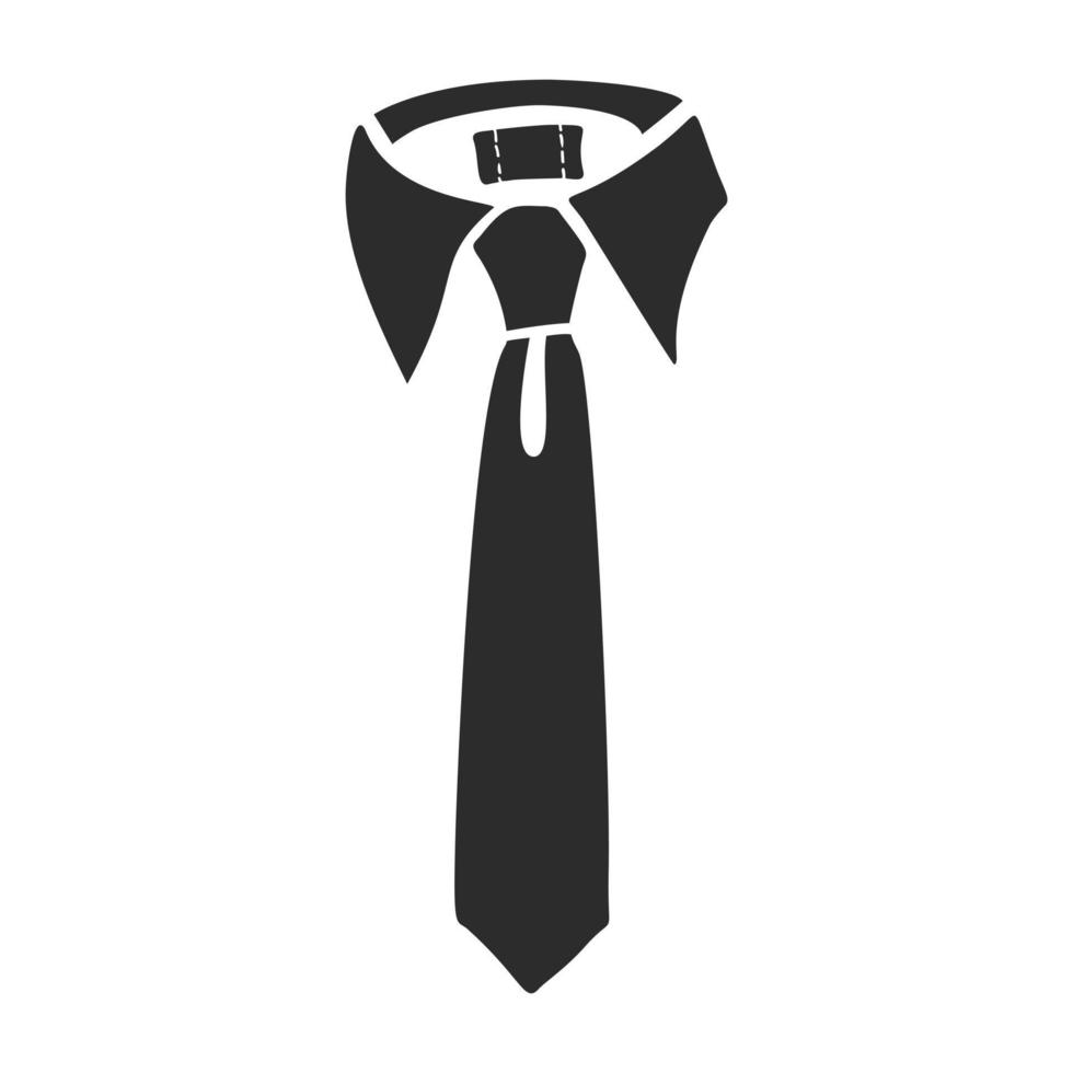 Krawattensymbol, einfacher Stil vektor