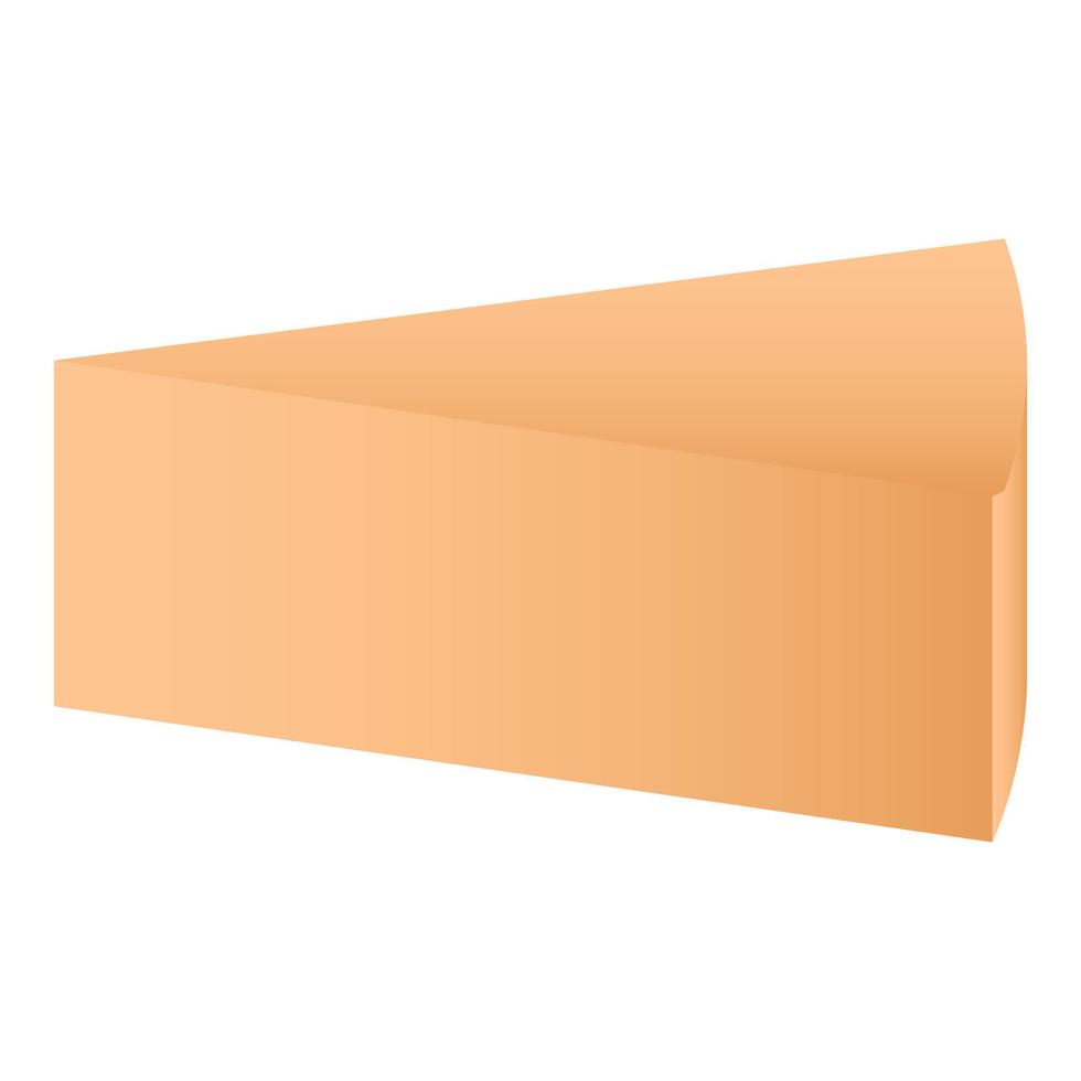 Stück Käse-Symbol, isometrischer Stil vektor