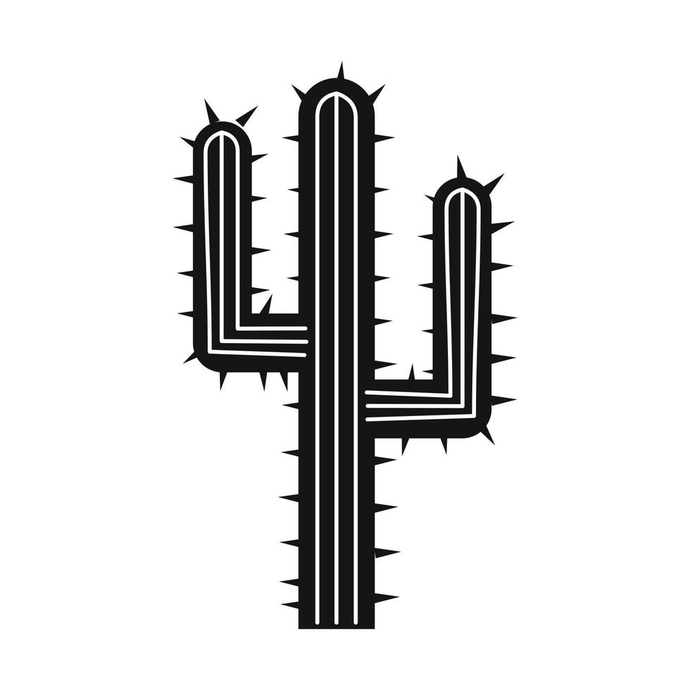 Kaktus schwarz einfaches Symbol vektor